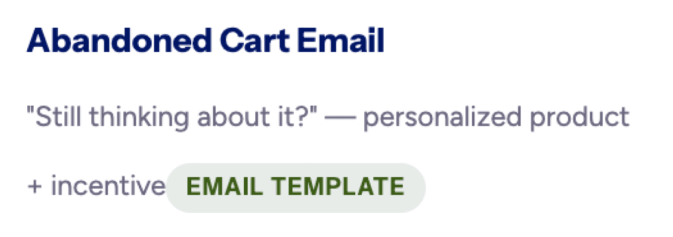 Abandoned Cart Email detail