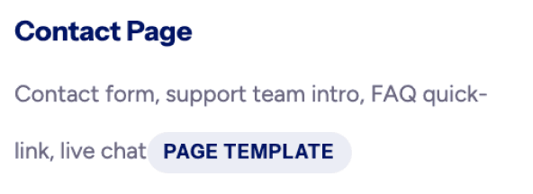 Contact Page detail