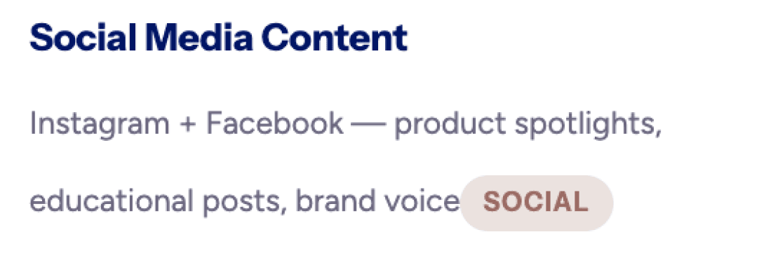 Social Media Content detail
