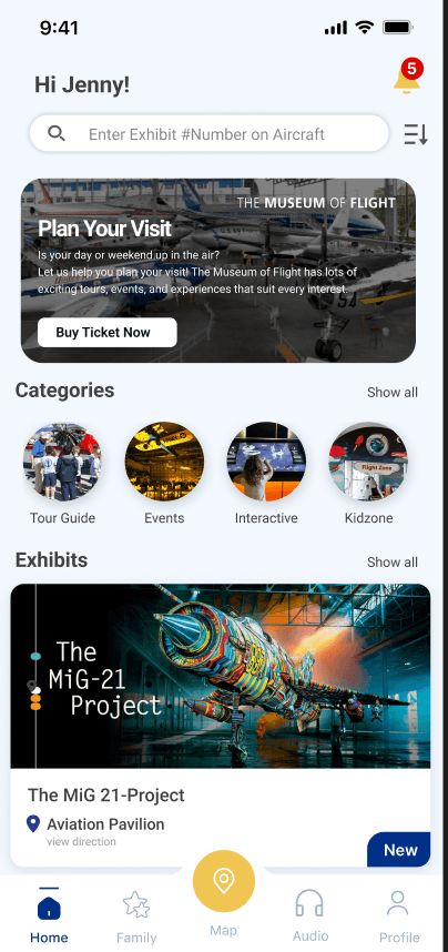 Museum of Flight app screen