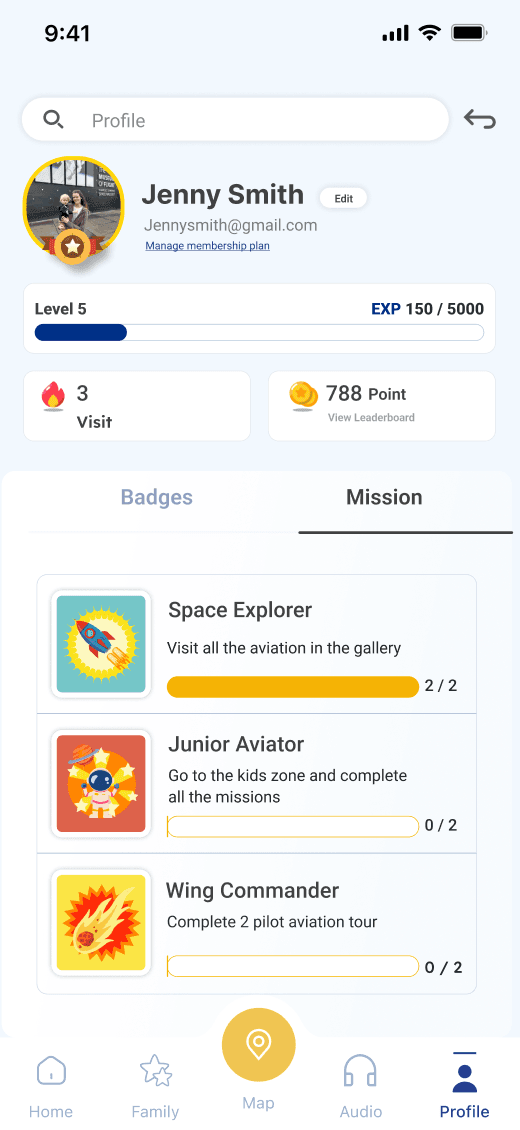 Museum of Flight app screen
