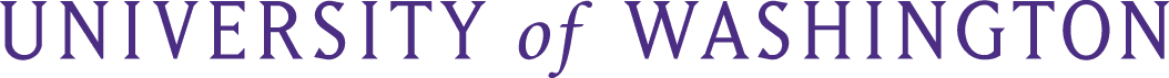 UW wordmark center purple